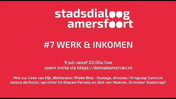 Stadsdialoog #7 Werk & Inkomen