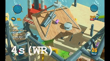 Worms Ultimate Mayhem Speedrun Story 4 Crate Escape WR 4s by old worm ray