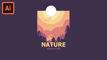 Adobe Illustrator CC Tutorial - How to Make a Beautiful Landscape Background Design