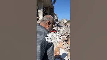 Video shows Palestinians return home to rubble after ceasefire