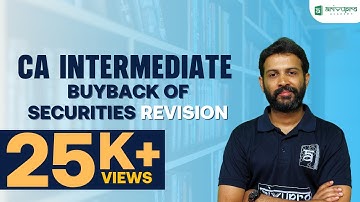 Buyback Of Securities Explained: CA Inter New Syllabus - Sandesh Expert Guide