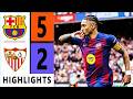 Barcelona vs Sevilla 5-2 All Goals & Highlights 2026 🔥 Raphinha Hattrick
