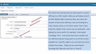 How to Search and Register for Courses