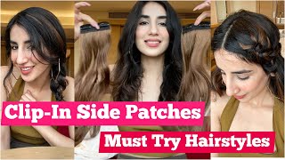 Easy Hairstyles to do with Side Patches Hair Extensions | Nish Hair