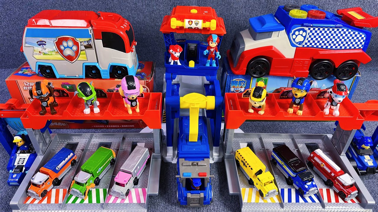 13 minutes of satisfying unboxing，The cool Paw Patrol Truck Stop Set ASMR | Review Toys