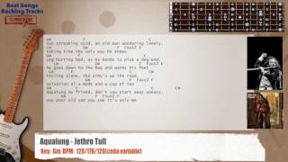 Video thumbnail of "🎸 Aqualung - Jethro Tull Guitar Backing Track with chords and lyrics"