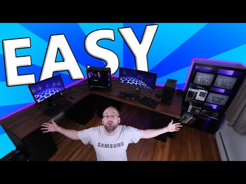 How to Make a Cheap Inexpensive IKEA RGB Corner Desk with Little Assembly Required