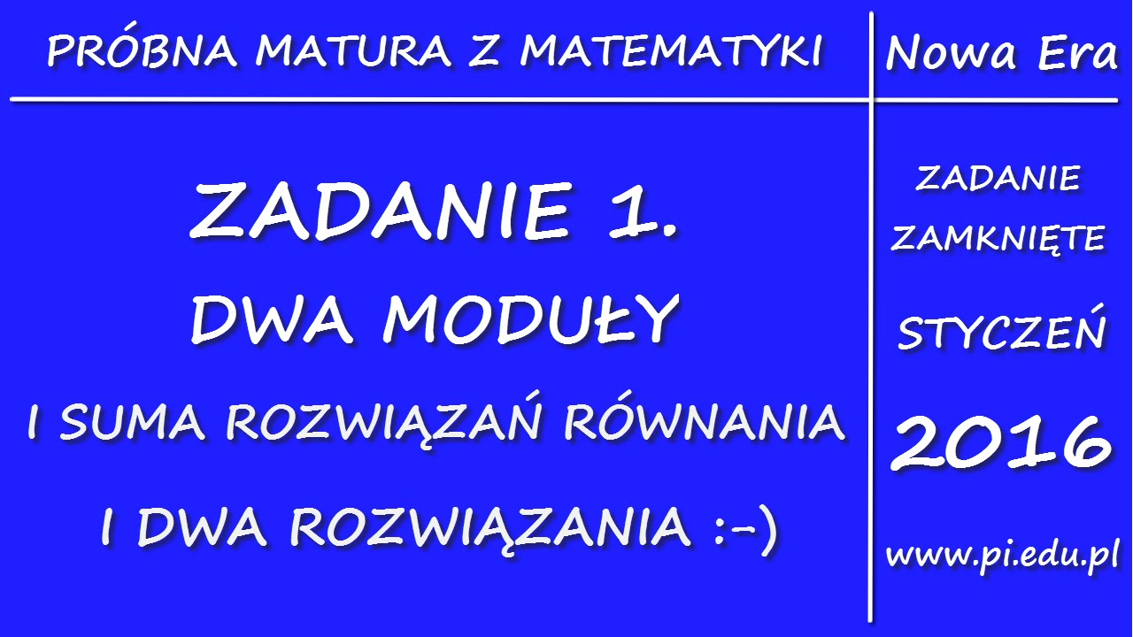 Próbna Matura Z Matematyki Nowa Era 2016