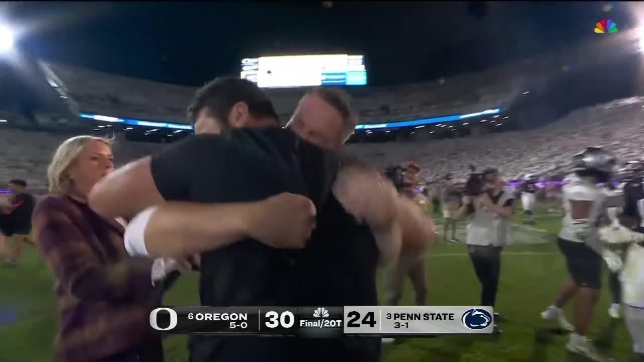 Dillon Thieneman with the GAME-WINNING PICK in DOUBLE OT vs. Penn State | Oregon Football | 09/27/25