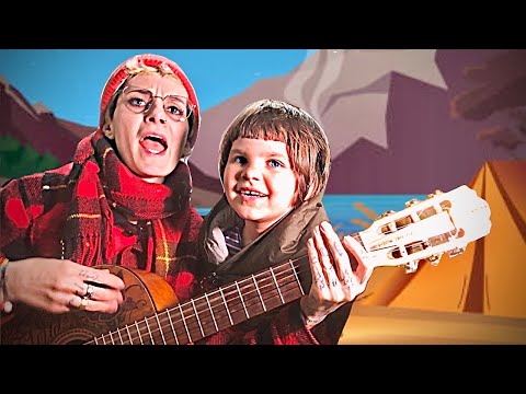 24 часа В ПАЛАТКЕ / спальник лапша и гитара / поход с мамой / LunaTop TV