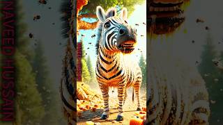 Zebra in Pain, Attacked by a Swarm of Honey Bees 🦓🐝 #humanity #zebra #animalpain #animalrescue