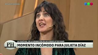 Julieta Díaz la pasó mal grabando un video de Maná - Podemos Hablar 2019