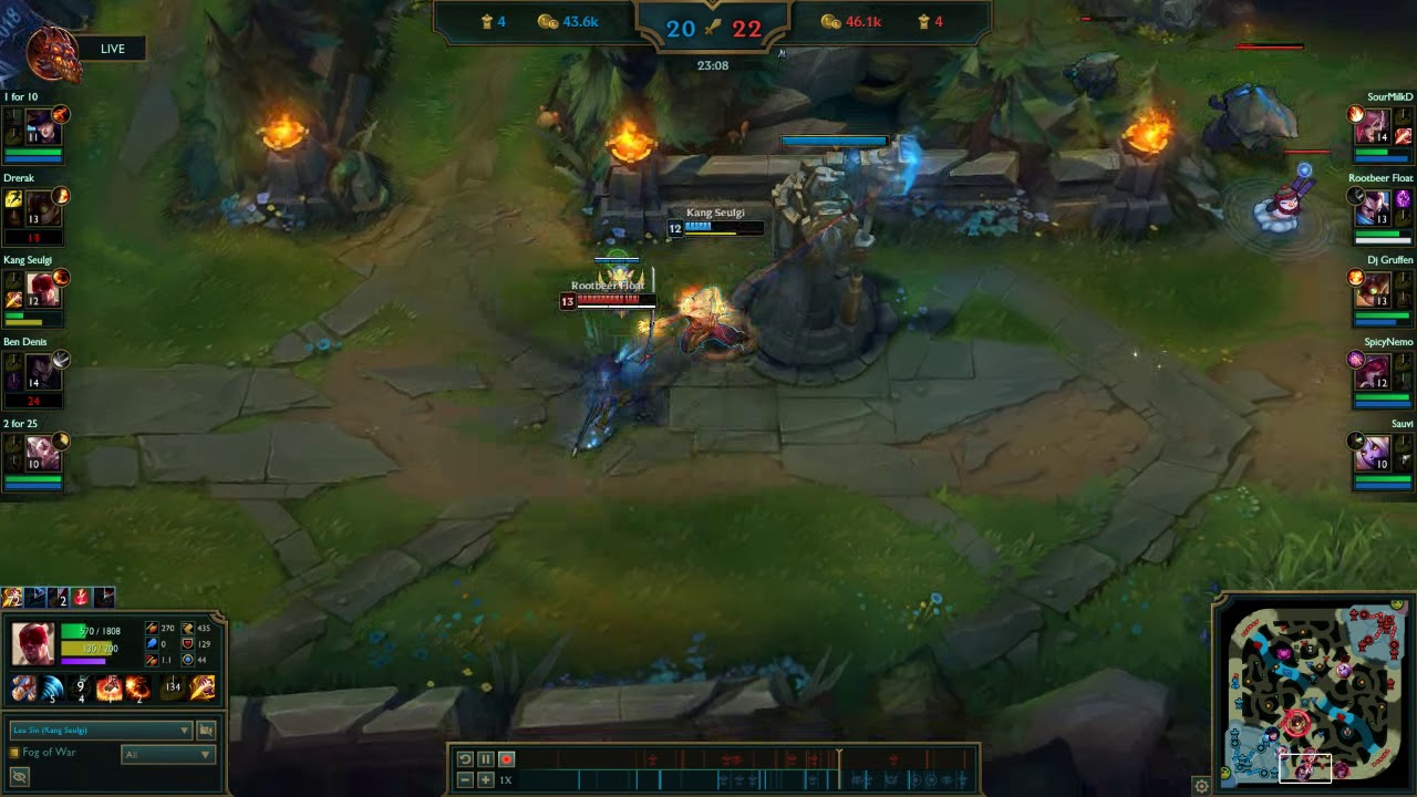 Lee sin play + Recall BM