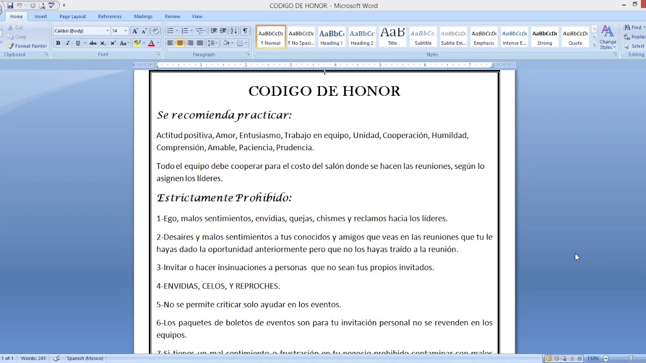 CLASE 33 EL CODIGO DE HONOR - YouTube