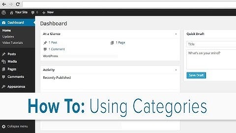 How to Work with Categories