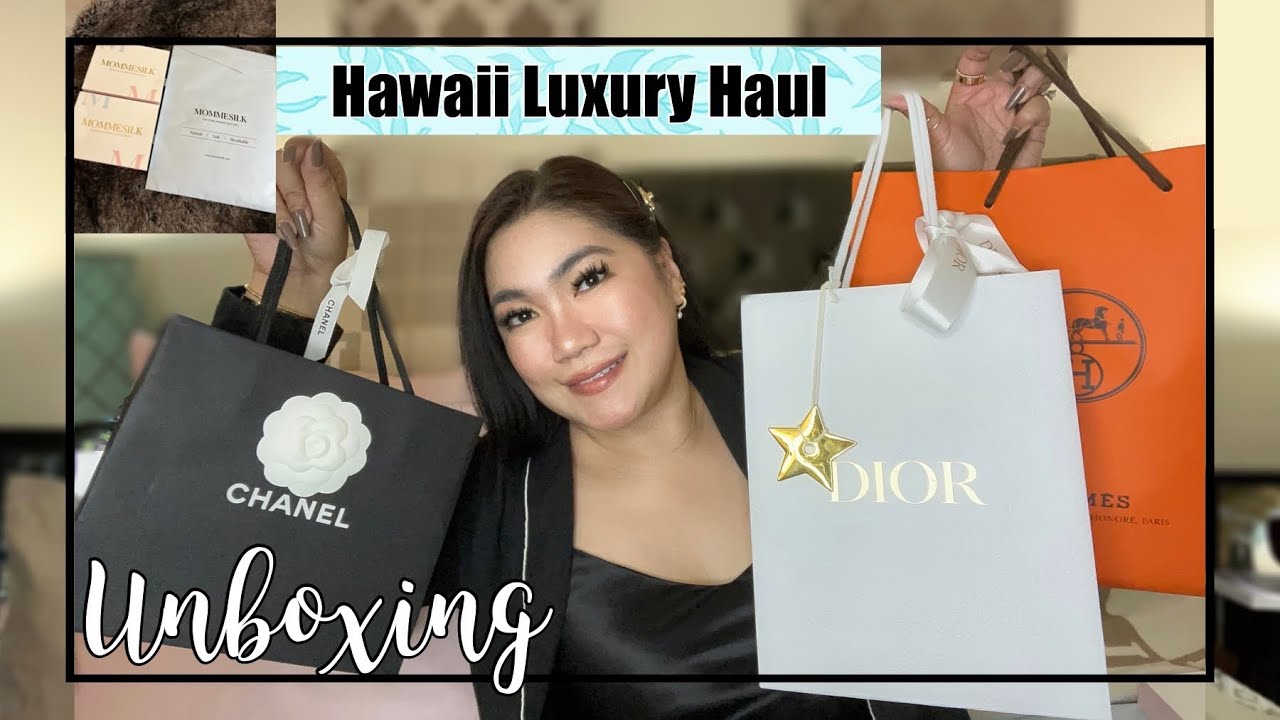 HAWAII LUXURY HAUL UNBOXING FT. CHANEL, HERMES & DIOR, MOMMESILK  PILLOWCASES & NIGHT DRESS