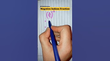 How to Calculate NEGATIVE INDICES FRACTION? #maths #tutorial #fraction #indices #power #exponents