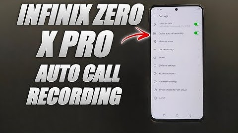 How To Set Auto Call Recording Infinix Zero X Pro | Flash For Calls |
