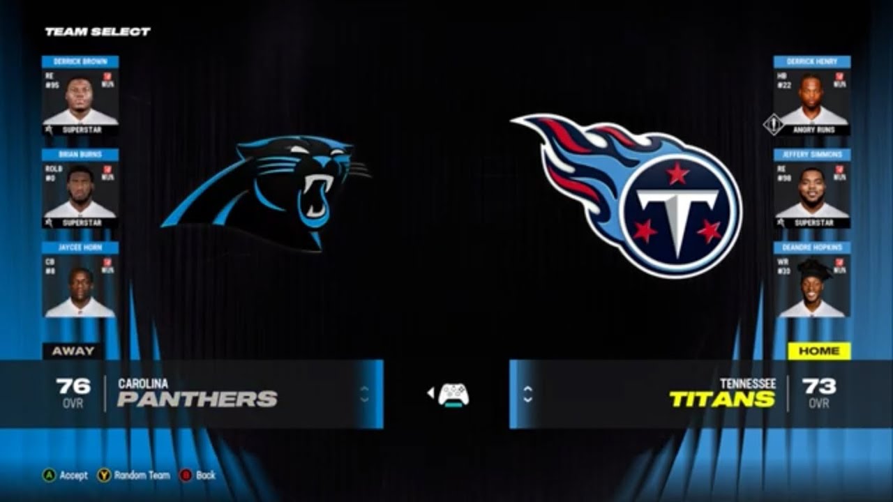 Madden NFL 24: Random Game [40] Panthers At Titans - YouTube