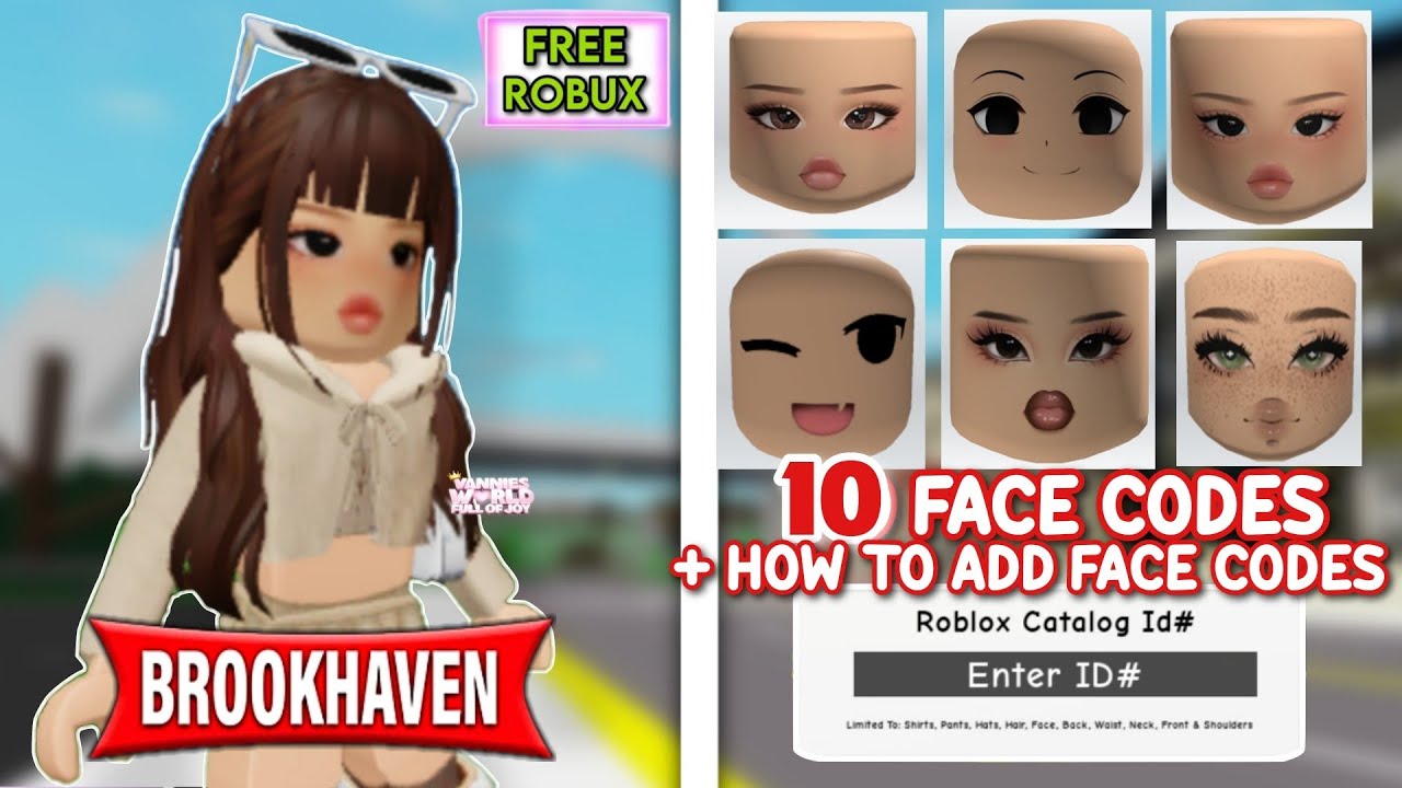 FACE CODES Roblox 'Female' PART 1