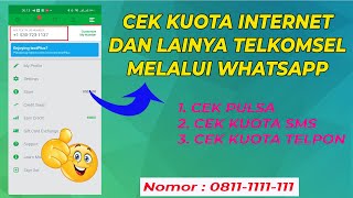Cara cek kuota internet Telkomsel dan lainya cukup melalui whatsapp