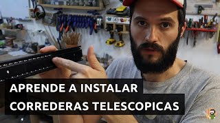 ¡COMO INSTALAR RIEL CORREDERA TELESCOPICA! SIMPLE Y FACIL