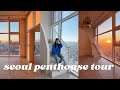 i moved into a seoul penthouse 🇰🇷 han river &amp; namsan tower views, pool, sauna, gym, breakfast