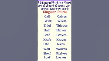 #Singular to plural nouns🥳🥳