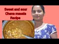 Sweet and sour chana masala recipechole masalakonkani vloggoan youtuber