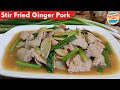 Stir fry pork with ginger and spring onion recipe