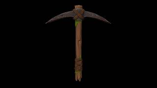 Stylized Ancient Dwarven Pickaxe - Prop 3D Model | Game Asset Showcase