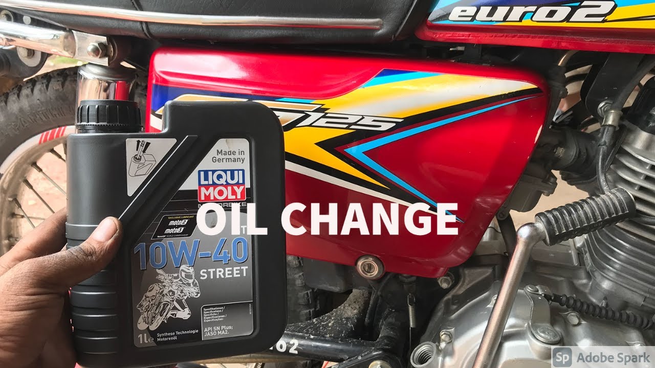 My Bike Oil Change HONDA CG 125 Liquimoly 4T 10w40 YouTube