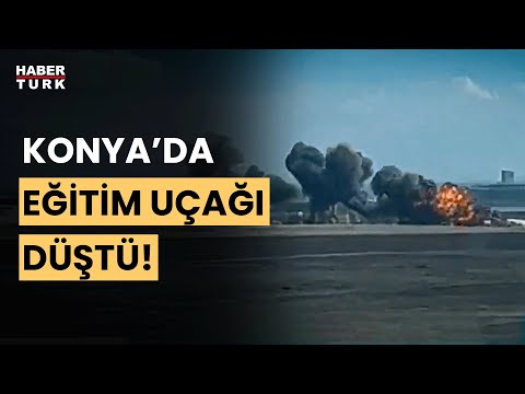 Konya'da Türk Yıldızları uçağı düştü: 1 şehit!