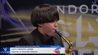 ANDORRA SAX FEST 2023: Kaito Yokouchi (Japan) plays Elegie Op. 44, Alexander Glazunov