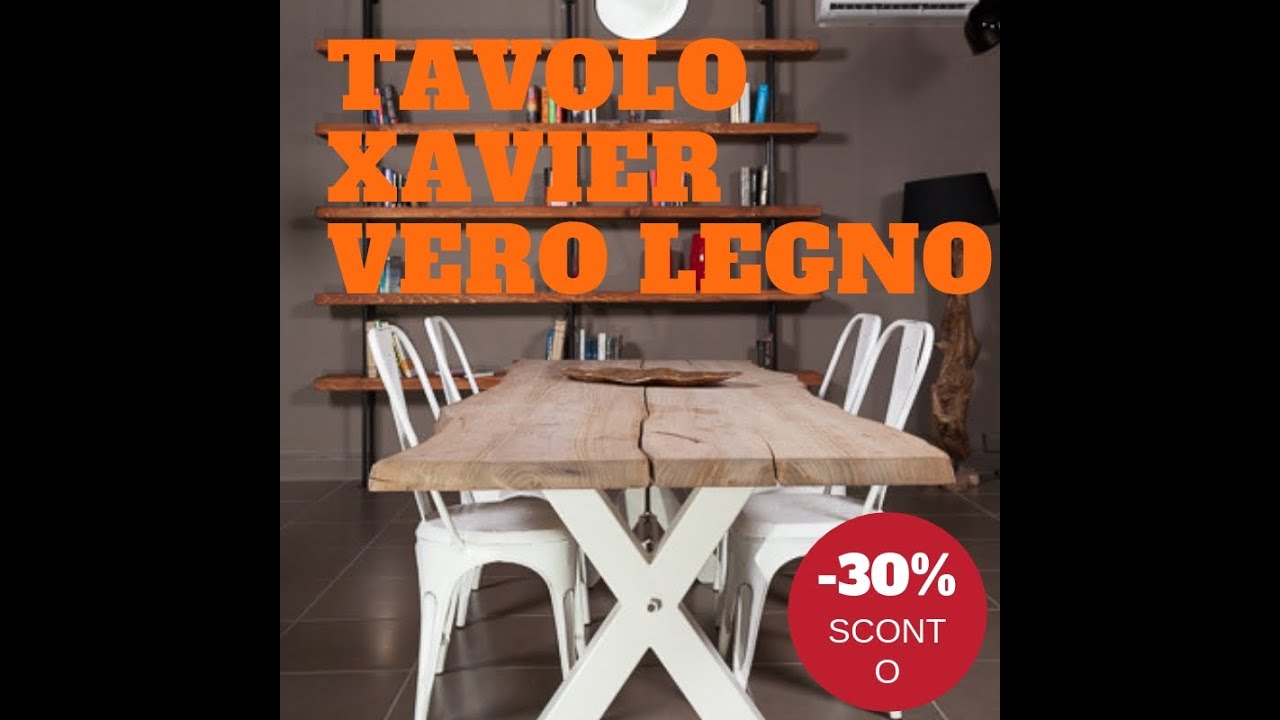 Tavolo In Vero Legno Massello Taglio Tronco Rustico Con Gambe In Ferro Bianco