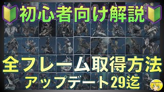 【初心者向け】Warframe 全フレーム取得ルートを簡易的にまとめて解説してみました！（Hotfix 29.0.6迄）※ネタバレ要素にご注意下さい。【はぴねす/HappinessDark】