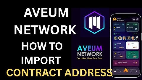 HOE U HET CONTRACTADRES VAN AVEUM NETWERK IN DE TRUST WALLET IMPORTEERT