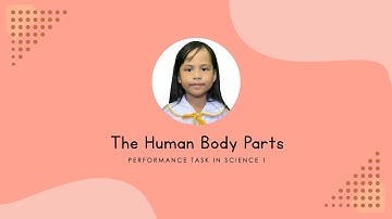 The Human Body Parts (Performance Task in Science 1)
