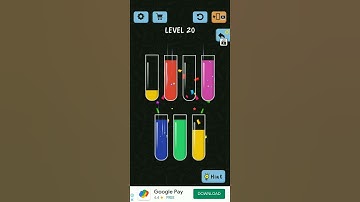 Water color sort level #20 | android games 2021| android gamer #shorts #gameplay #trickymindgames