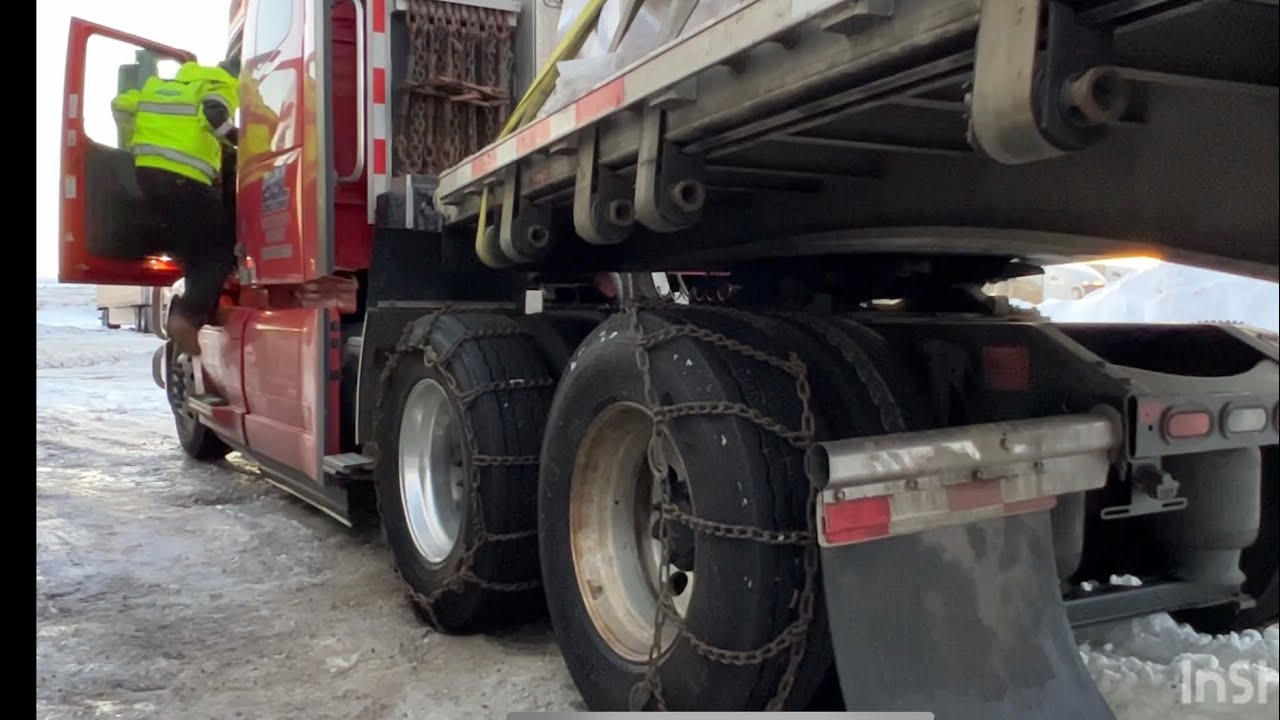 Грузовик застрял в снегу США 🇺🇸