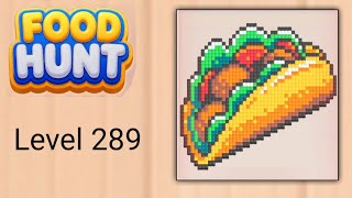 Food hunt pixel puzzle level 289  solution and walkthrough for gameplay 