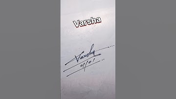 Varsha name signature style || comment your name #signature #shorts #shah