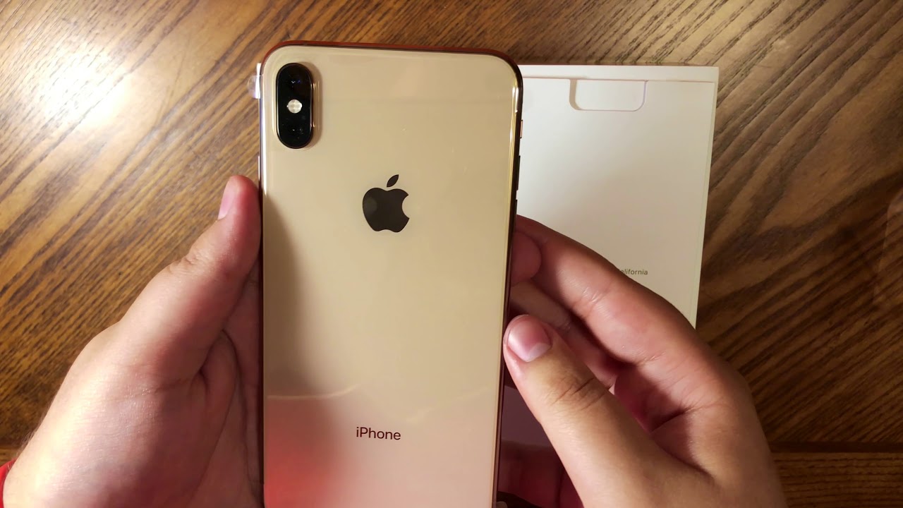 Iphone Xs Max Gold Color 64gb Unboxing Shot On Iphone X Youtube