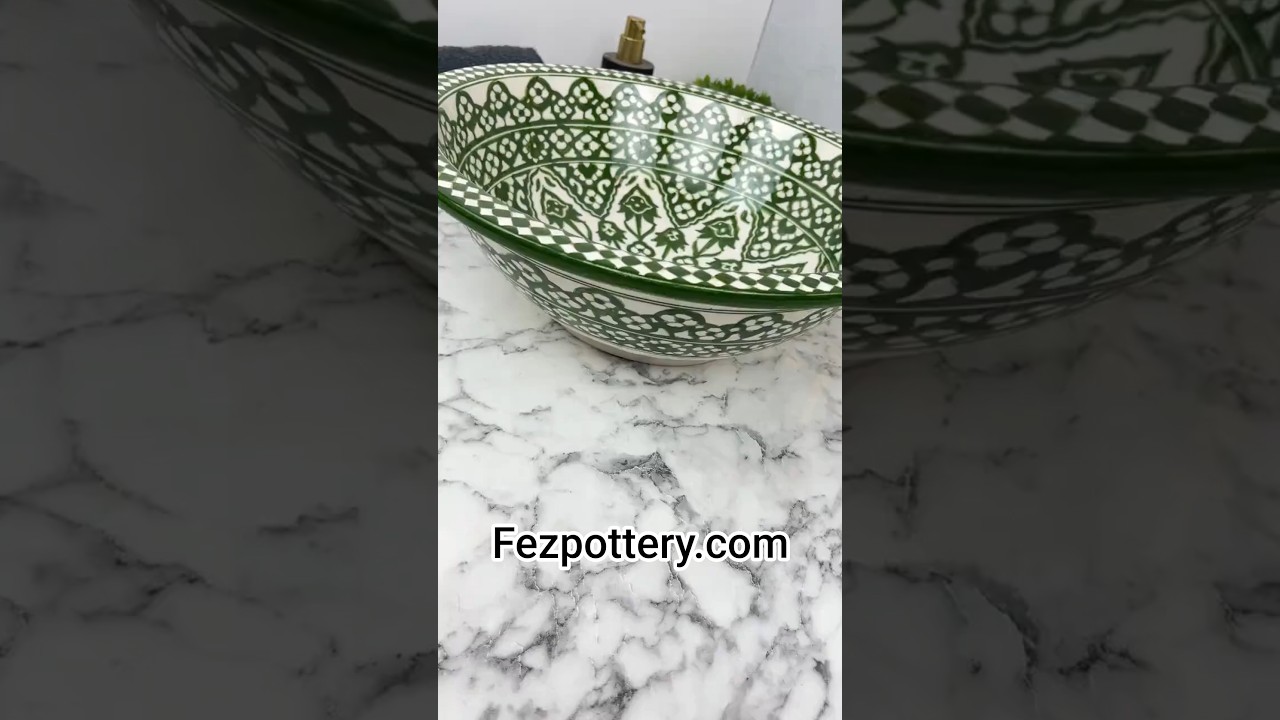 Handmade hand painted washbasin 