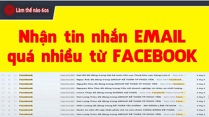 Cách tắt thông báo từ facebook về gmail