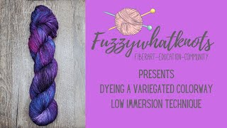 Low immersion yarn dyeing  Outta this world variegated colorway