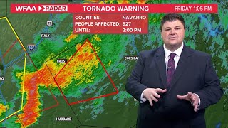LIVE: A tornado has been confirmed in Hill County moving into Navarro County