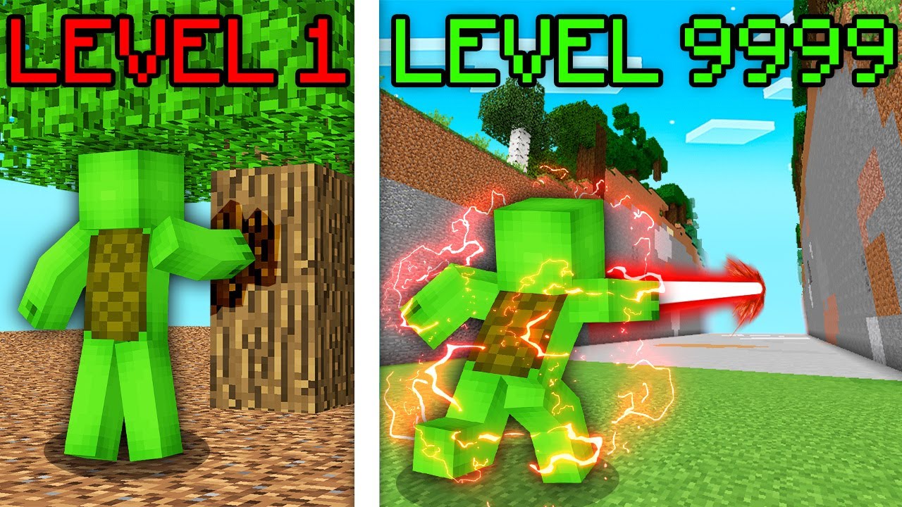 Mikey & JJ Punches get STRONGER in Minecraft Challenge Maizen YouTube