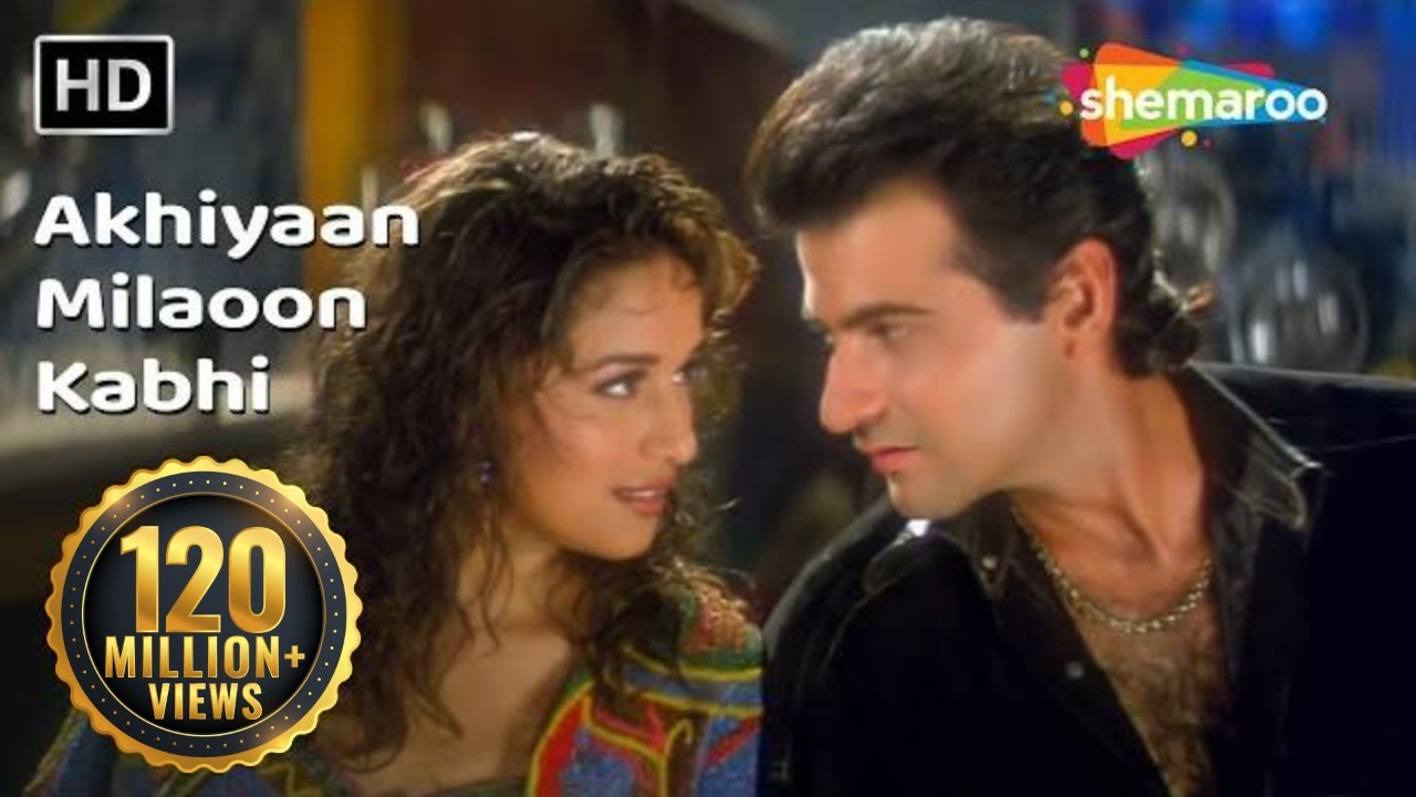 Akhiyaan Milaoon Kabhi  Raja  Udit Narayan  Alka Yagnik  Madhuri Dixit   90sromanticsongs