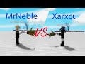 Mrneble vs xarxcu  slap battles pull battle